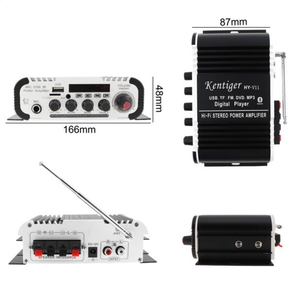 2CH HI-FI Car Audio Power Amplifier FM Radio