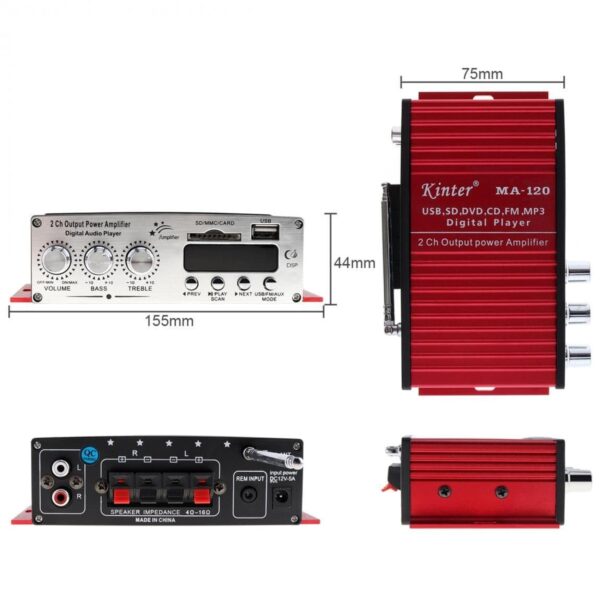 12V 2CH HIFI Car Power Amplifier