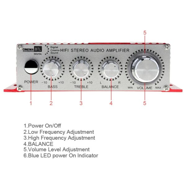 2CH Stereo mini USB Car Amplifier