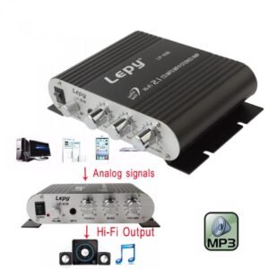 Power Car Amplifier Hi-Fi 2.1 MP3 Radio Stereo Bass