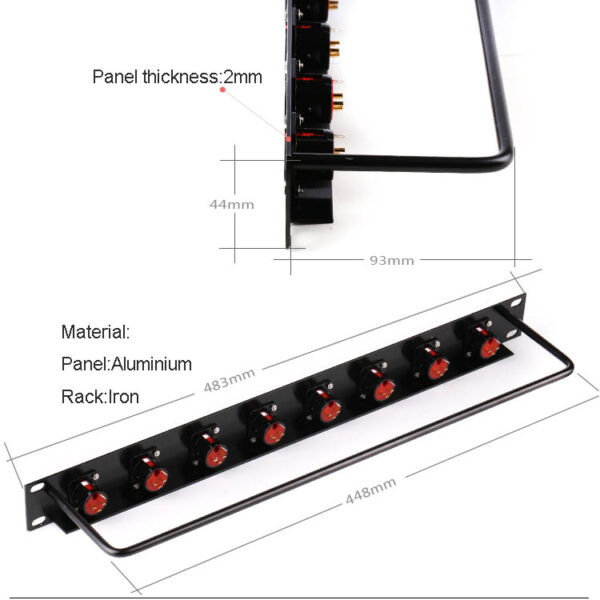 1U XLR Patch Panel