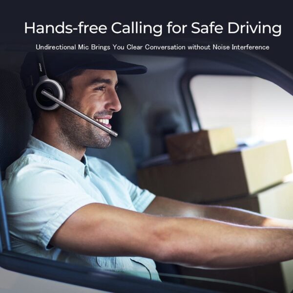 Bluetooth Headset with Crystal Microphone for Trucker/Driver