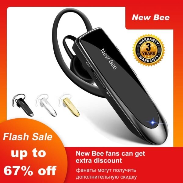 Bluetooth Headset CVC6.0 Mic for Business/Driving