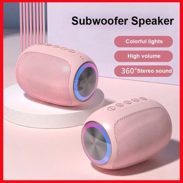 Flashing light Powerful Bluetooth Speaker 1pair