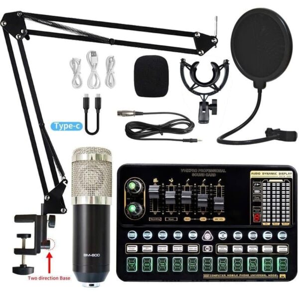 Professional Condenser Microphone Sound Card