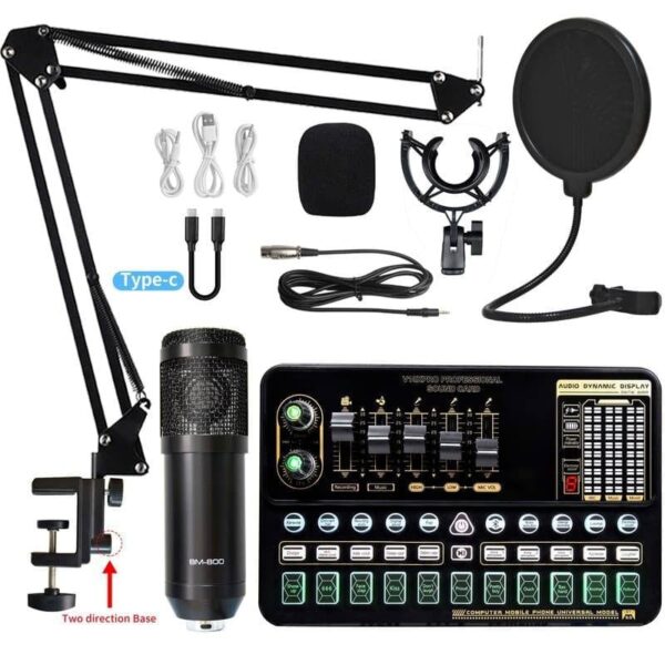 Professional Condenser Microphone Sound Card