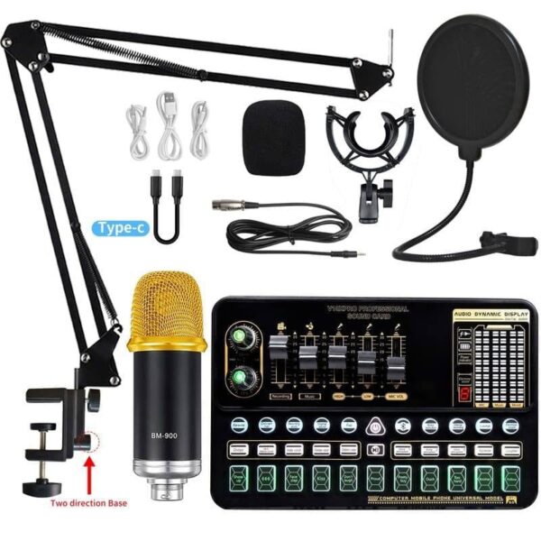 Professional Condenser Microphone Sound Card