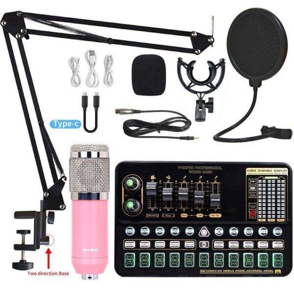 Professional Condenser Microphone Sound Card