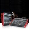 12 channels digital Mixer with amplifier