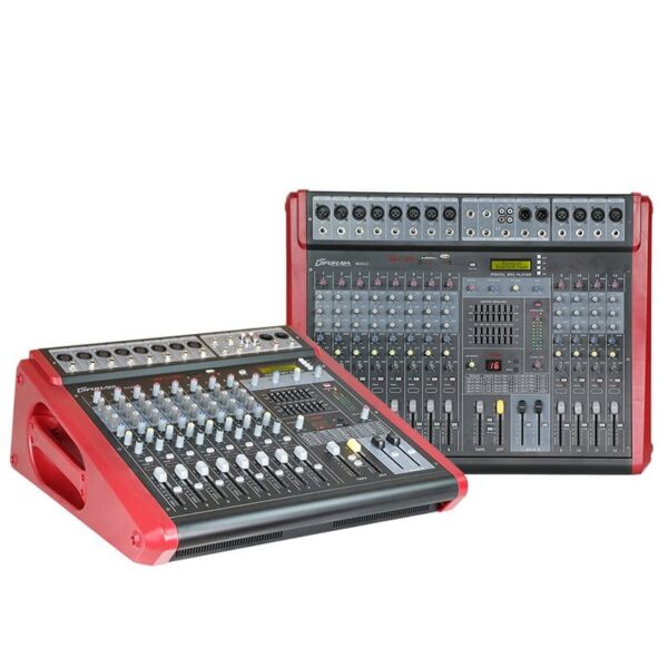 12 channels digital Mixer with amplifier