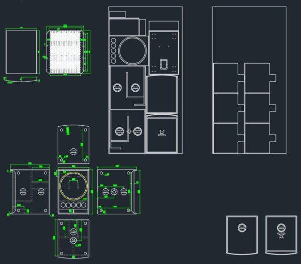 20models PA speaker cabinet drawing
