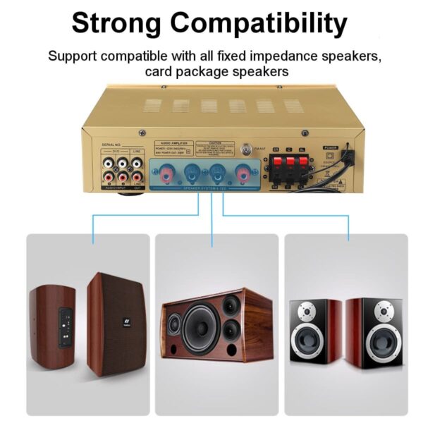 5 Channel bluetooth5.0 FM HiFi Stereo Amplifier