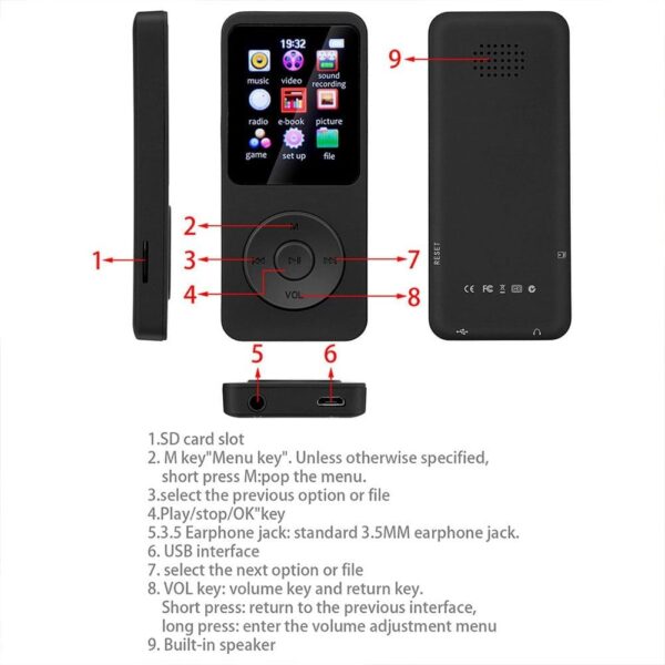 Sports MP3 MP4 FM Radio Walkman music player