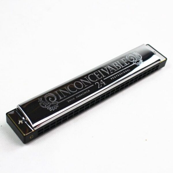 Swan Harmonica C Key 24 Holes Tremolo Mouth Organ Woodwind
