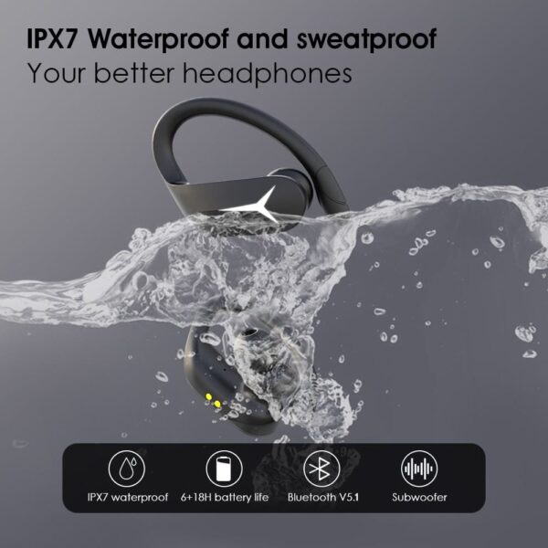 TWS Wireless Headphone IPX7 Waterproof LED Display