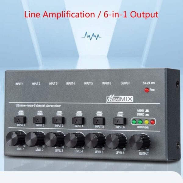 Digital Audio Mixer 6 Channel