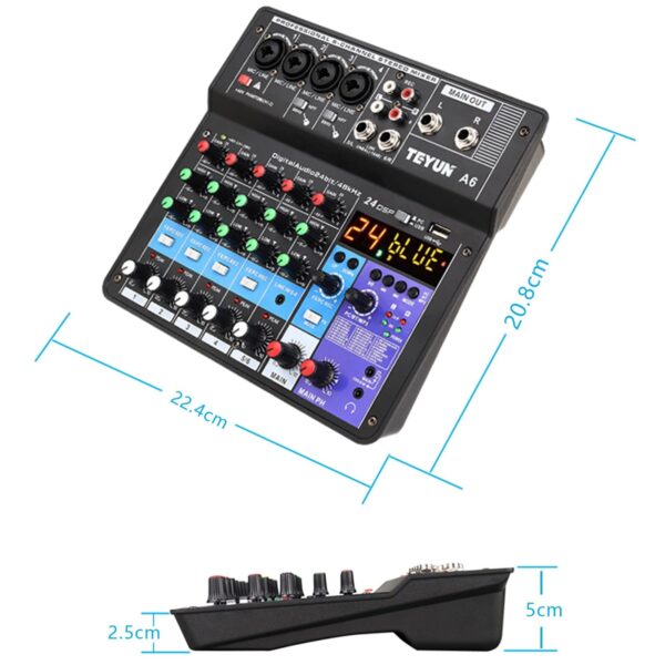 Wireless 6 Channel Audio Mixer