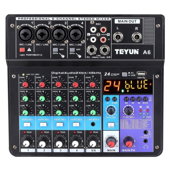 Wireless 6 Channel Audio Mixer