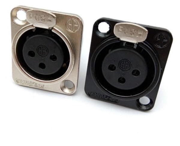 10PCS metal xlr socket cannon 3pin female with lock