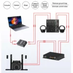 PRO MAX2 Connected Between Audio Interface and Studio Monitors